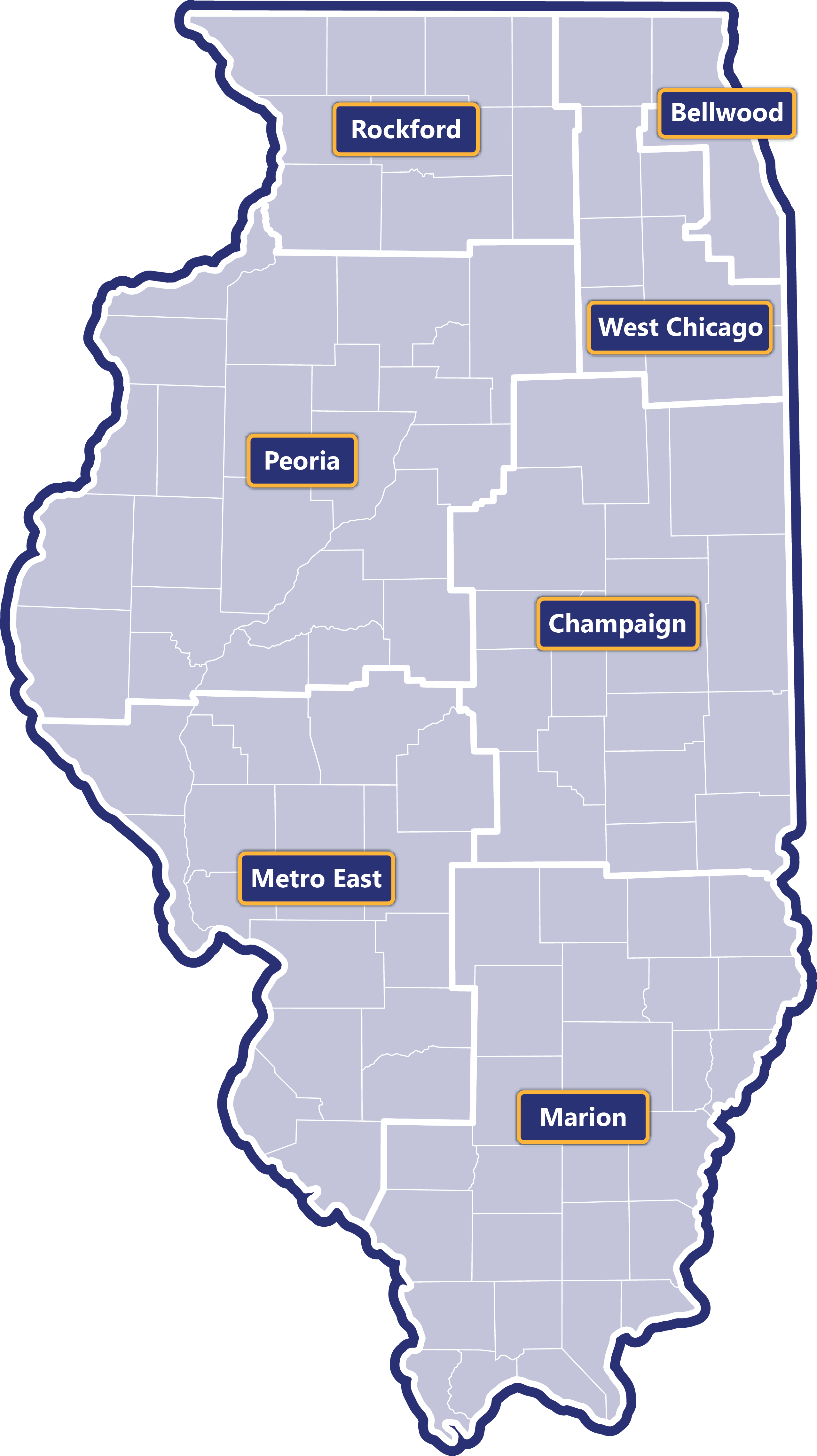 ILRCCA Map of Illinois